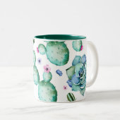 2 Couleurs Tasse succulente (Devant droit)
