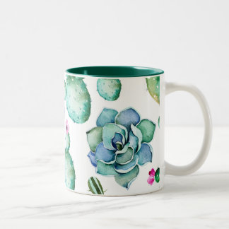 2 Couleurs Tasse succulente