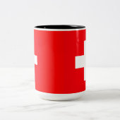 2 Couleurs Tasse suisse de drapeau (Centre)