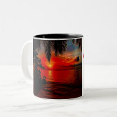 2 Couleurs Tasse Sunset Editable (Devant gauche)