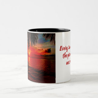 2 Couleurs Tasse Sunset Editable