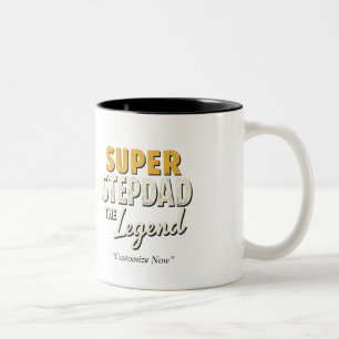 2 Couleurs Tasse Super Beau-Père la Légende – Cadeau Personna