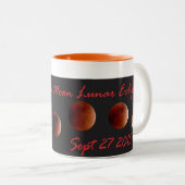 2 Couleurs Tasse superbe 2015 de lune de sang (Devant droit)