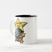 2 Couleurs Tasse superbe de papa (Devant gauche)