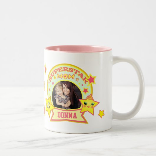 2 Couleurs Tasse superbe faite sur commande du jour de mère (Droit)