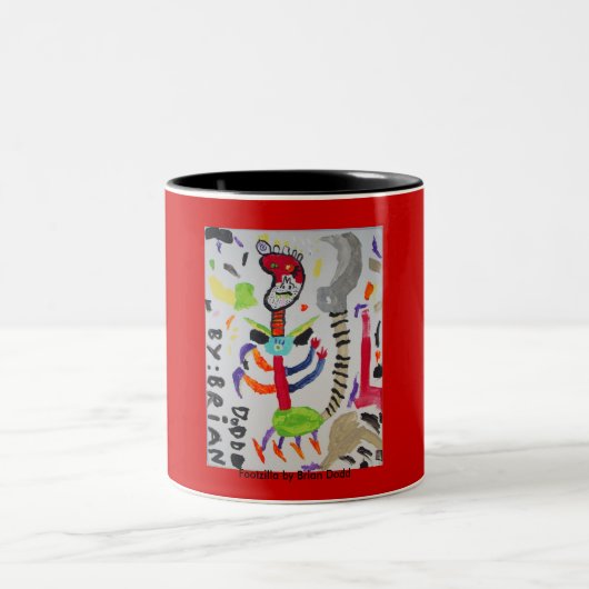 2 Couleurs Tasse surdimensionnée de Footzilla (Centre)