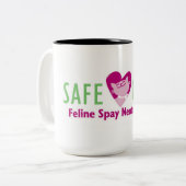 2 Couleurs Tasse SÛRE de soin (Devant gauche)