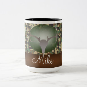 2 Couleurs Tasse tachetée de Camo de vert d'andouillers de
