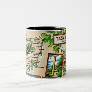 2 Couleurs Tasse Tasmanie Île de Vacances