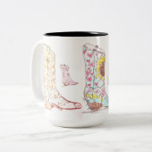 2 Couleurs Tasse tes talons tasse de café (Devant gauche)