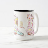 2 Couleurs Tasse tes talons tasse de café (Devant droit)