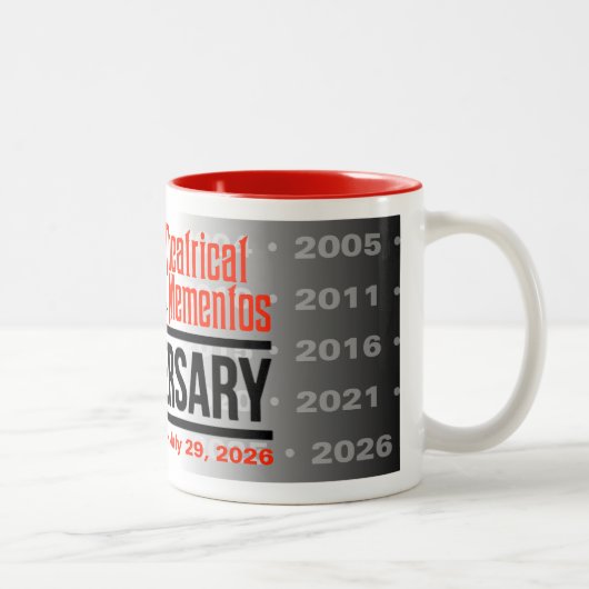 2 Couleurs TASSE THÈME 25e anniversaire (Droit)
