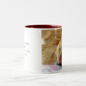 2 Couleurs Tasse tigrée orange avec le vers (Centre)