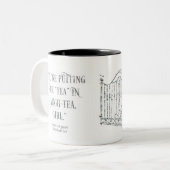 2 Couleurs Tasse tordue de palais avec la citation (Devant gauche)