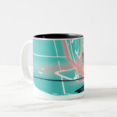 2 Couleurs Tasse Traction Abstraite (Devant gauche)