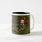 2 Couleurs Tasse "traitant en ami alligator" (Devant droit)