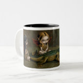 2 Couleurs Tasse "traitant en ami alligator" (Devant gauche)