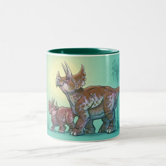 2 Couleurs Tasse Triceratops (Centre)