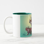 2 Couleurs Tasse Triceratops (Gauche)