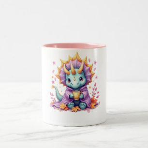 2 Couleurs Tasse Tricératops Cosy - Dinosaure dans une couver