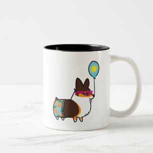 2 Couleurs Tasse tricolore   CorgiThings d'amusement d'été 