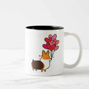 2 Couleurs Tasse tricolore rouge   CorgiThings de corgi