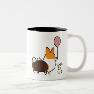 2 Couleurs Tasse tricolore rouge   CorgiThings de lapin de