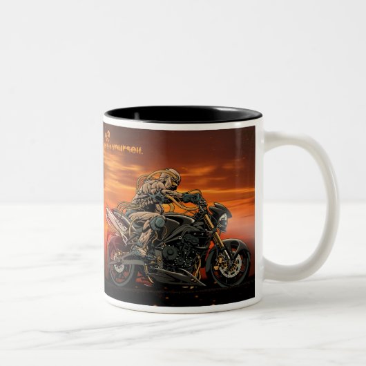 2 Couleurs Tasse triple de moto (Droit)