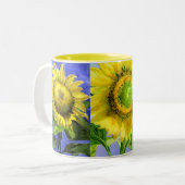 2 Couleurs Tasse triple de tournesol (Devant gauche)
