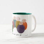 2 Couleurs Tasse Triste (Devant droit)