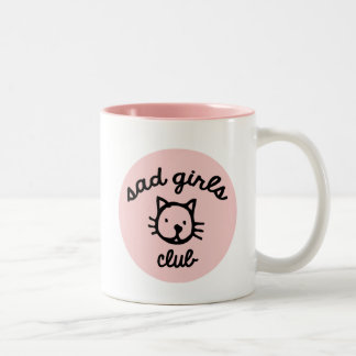 2 Couleurs Tasse triste de club de filles