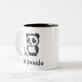 2 Couleurs Tasse triste de panda (Devant gauche)