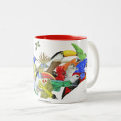 2 Couleurs Tasse tropicale de nation (Devant droit)