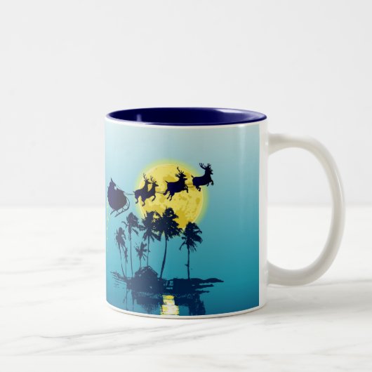 2 Couleurs Tasse tropicale de Noël (Droit)
