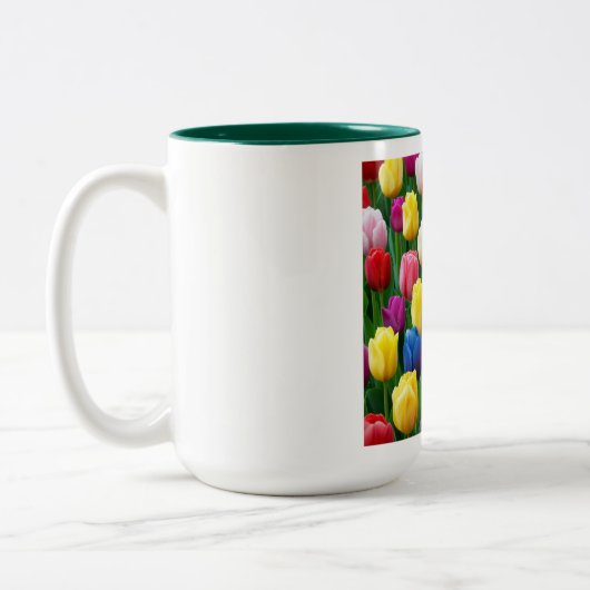 2 Couleurs Tasse Tulipes Pristines (Gauche)