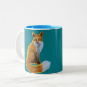 2 Couleurs Tasse turquoise de Fox (Devant gauche)