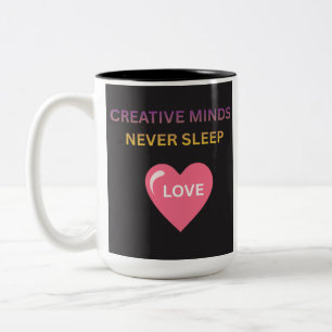 2 Couleurs Tasse Two-Tone Love Esprits Créatifs Ne Dorment Ja