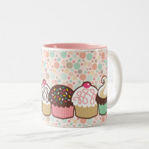 2 Couleurs Tasse Un Tas de Cupcakes