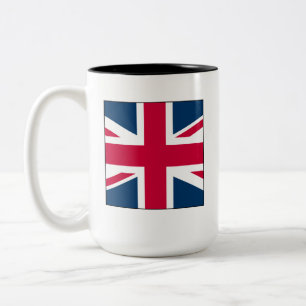 2 Couleurs Tasse Union Jack taille moyenne deux tons 15 oz.