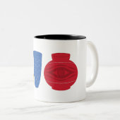 2 Couleurs Tasse Vases Égyptiens Modernes (Devant droit)