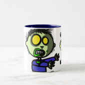 2 Couleurs Tasse végétalienne de zombi (Centre)