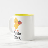 2 Couleurs Tasse végétarienne de poussin (Devant gauche)