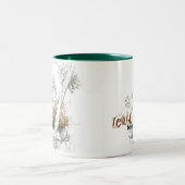 2 Couleurs Tasse verte d'arbre de l'Iowa (Centre)