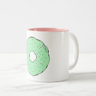 2 Couleurs Tasse verte de beignet