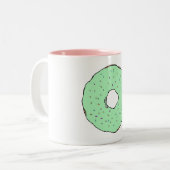 2 Couleurs Tasse verte de beignet (Devant gauche)