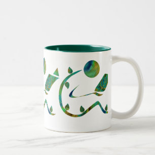 2 Couleurs Tasse verte de lecteur
