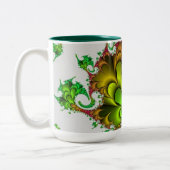 2 Couleurs Tasse verte de motif (Gauche)
