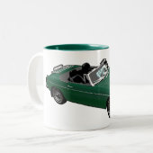 2 Couleurs Tasse verte de roadster (Devant gauche)