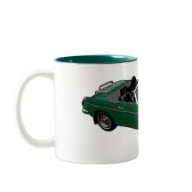 Tasse verte de roadster
