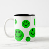 2 Couleurs Tasse verte de visages (Gauche)